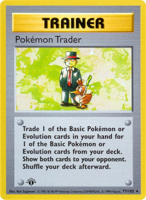Image for Pokemon Trader (077/102) (Unlimited) [Base Set (Shadowless)] - Pokemon