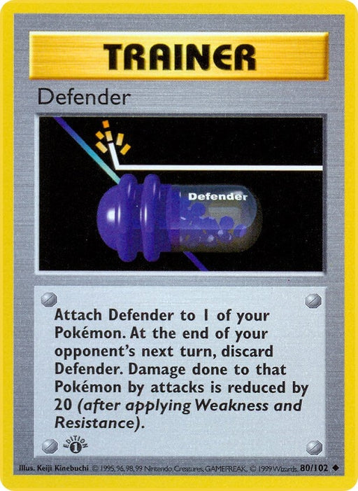 Image for Defender (080/102) (1st Edition) [Base Set (Shadowless)] - Pokemon