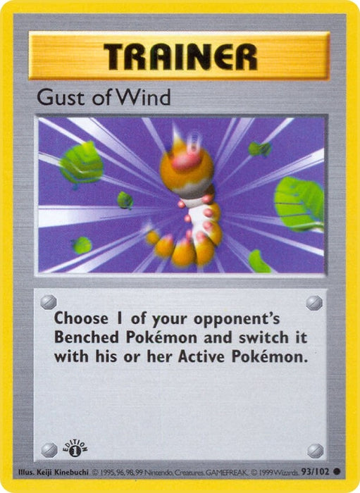 Image for Gust of Wind (093/102) (1st Edition) [Base Set (Shadowless)] - Pokemon
