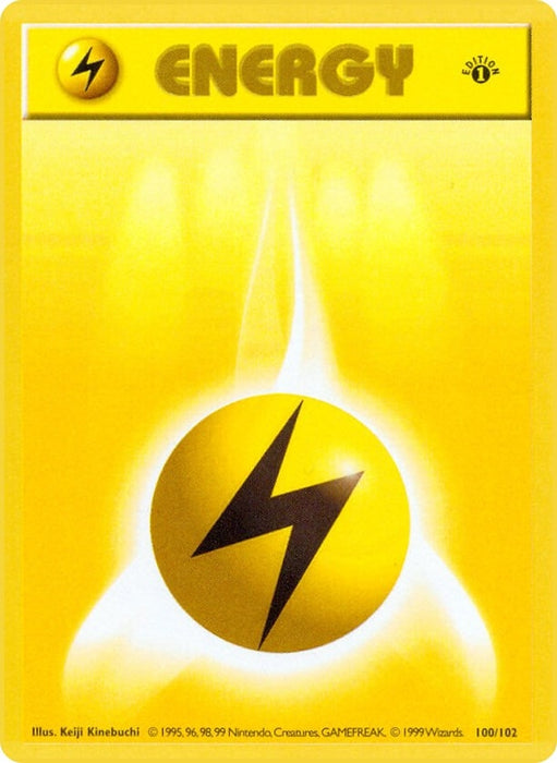 Image for Lightning Energy (100/102) (Unlimited) [Base Set (Shadowless)] - Pokemon