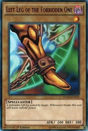 Left Leg of the Forbidden One (YGLD-ENA19) Unlimited [King of Games: Yugi's Legendary Decks]