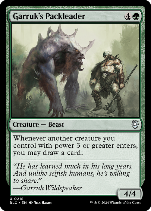 Garruk's Packleader [BLC-218] - Bloomburrow Commander