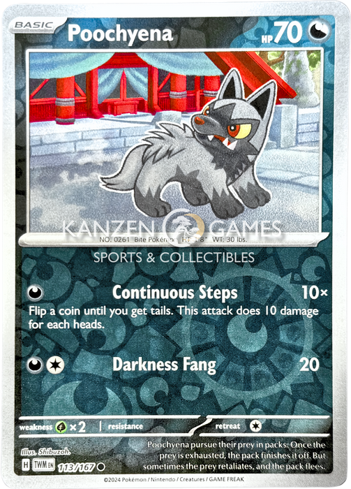 Poochyena (113/167) Reverse Holofoil [SV06: Twilight Masquerade]