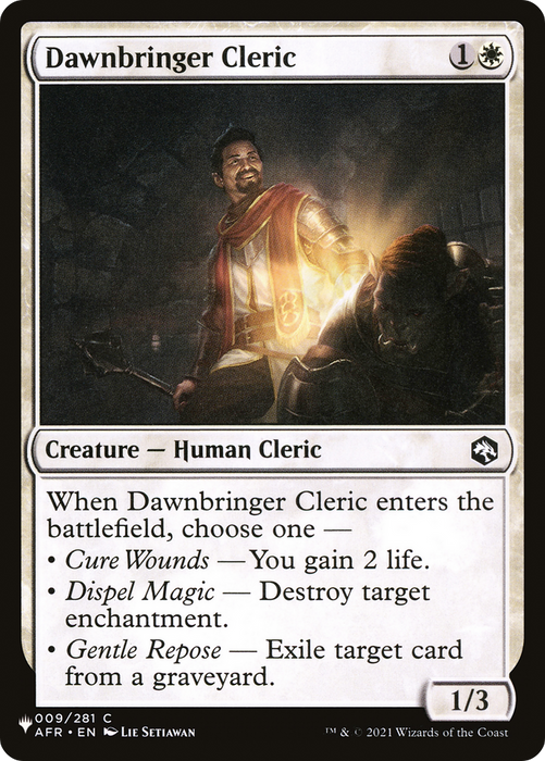 Dawnbringer Cleric [PLST-AFR-9] - The List