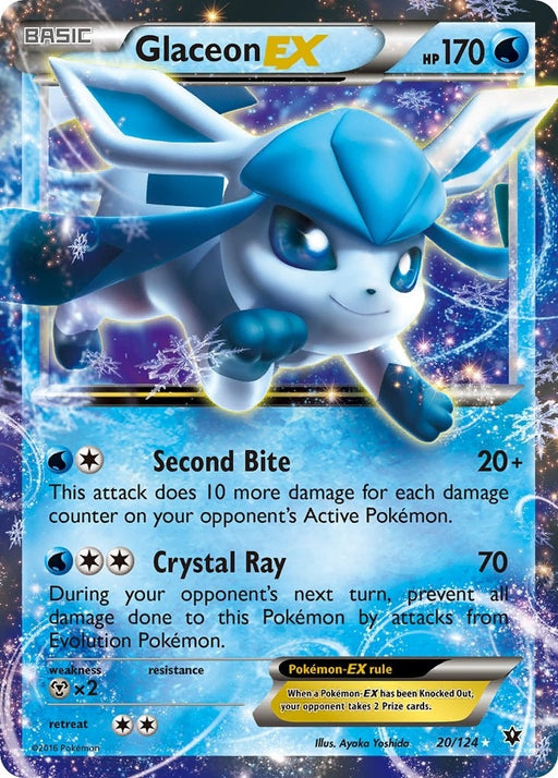 Image for Glaceon EX (20/124) (Holofoil) [XY - Fates Collide] (FCO) - Pokemon