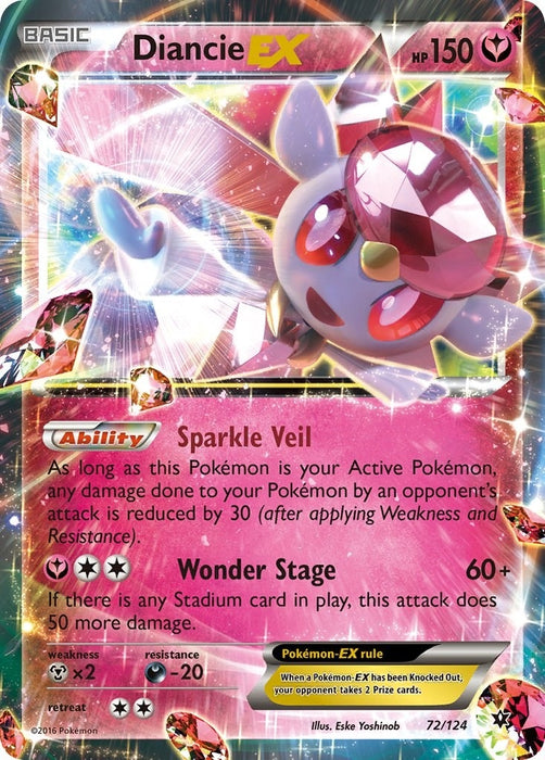 Image for Diancie EX (72/124) (Holofoil) [XY - Fates Collide] (FCO) - Pokemon