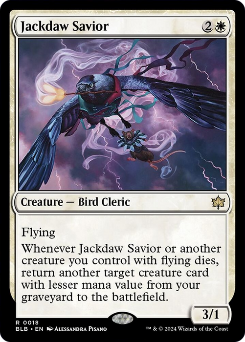 Jackdaw Savior [BLB-018] Foil - Bloomburrow