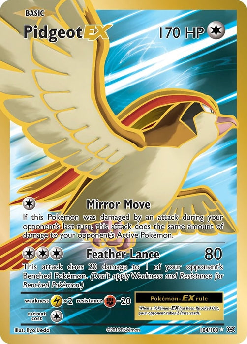 Image for Pidgeot EX (Full Art) (104/108) (Holofoil) [XY - Evolutions] - Pokemon