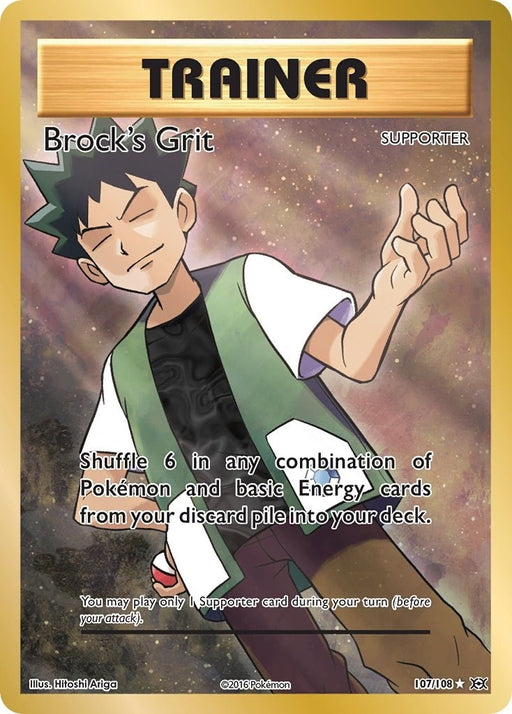 Image for Brock's Grit (Full Art) (107/108) (Holofoil) [XY - Evolutions] - Pokemon