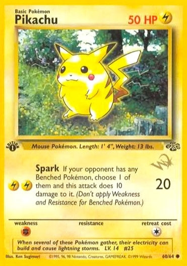 Image for Pikachu [W Stamped] (60/64) [WoTC Promo] - Pokemon