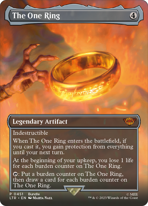 The One Ring (Borderless) [LTR-451] Foil - The Lord of the Rings: Tales of Middle-earth