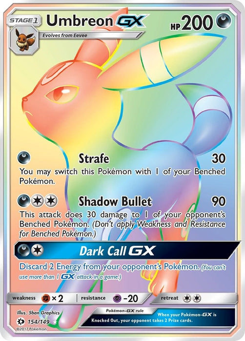 Image for Umbreon GX (Secret) (154/149) (Holofoil) [SM Base Set] - Pokemon