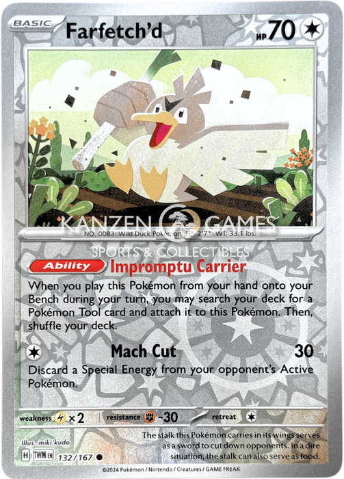 Farfetch'd (132/167) Reverse Holofoil [SV06: Twilight Masquerade]