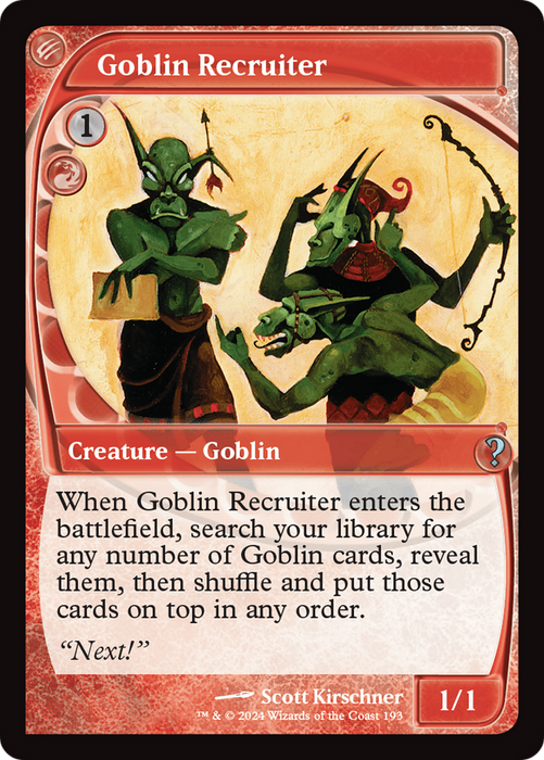 Goblin Recruiter [MB2-193] Foil - Mystery Booster 2