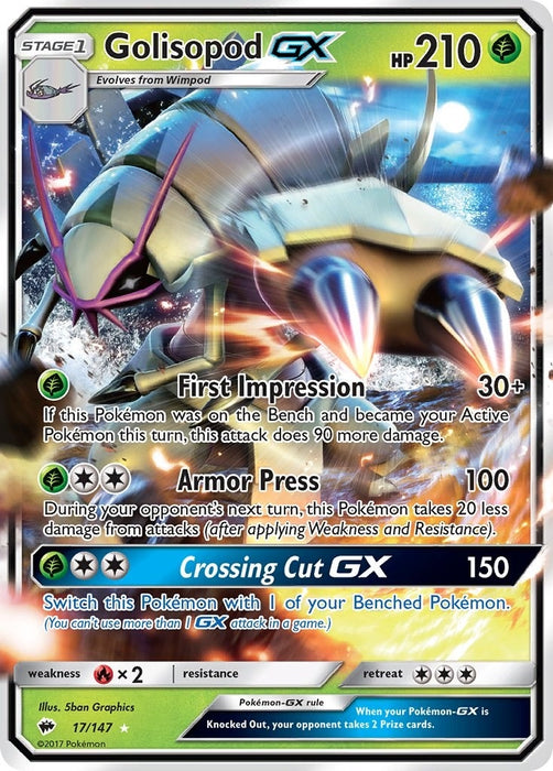 Image for Golisopod GX (17/147) (Holofoil) [SM - Burning Shadows] - Pokemon