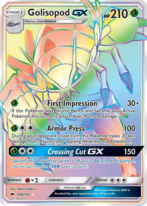 Image for Golisopod GX (Secret) (148/147) (Holofoil) [SM - Burning Shadows] - Pokemon