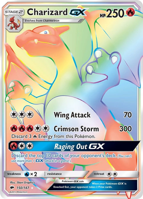 Image for Charizard GX (Secret) (150/147) (Holofoil) [SM - Burning Shadows] - Pokemon