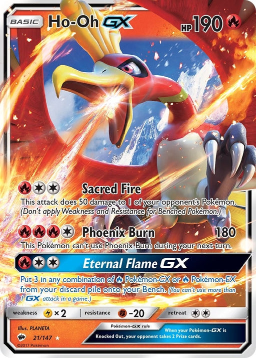 Image for Ho-Oh GX (21/147) (Holofoil) [SM - Burning Shadows] - Pokemon
