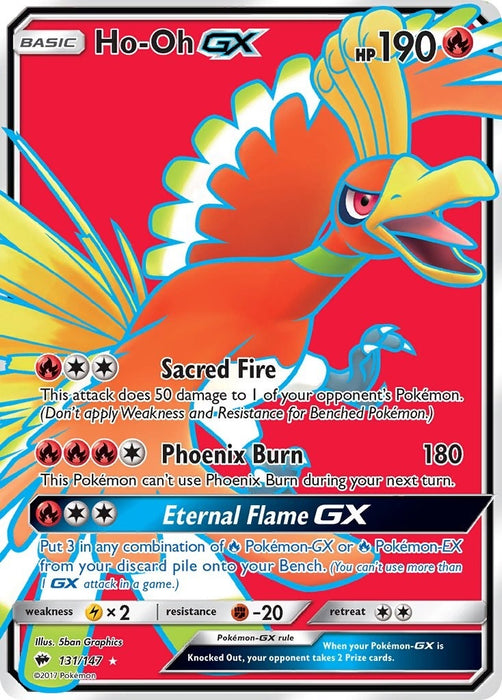 Image for Ho-Oh GX (Full Art) (131/147) (Holofoil) [SM - Burning Shadows] - Pokemon