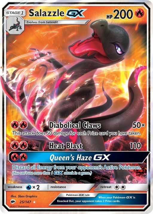 Image for Salazzle GX (25/147) (Holofoil) [SM - Burning Shadows] - Pokemon