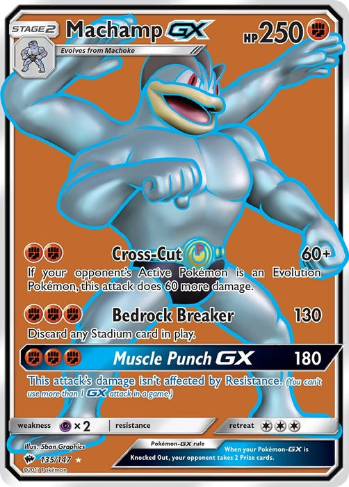 Image for Machamp GX (Full Art) (135/147) (Holofoil) [SM - Burning Shadows] - Pokemon