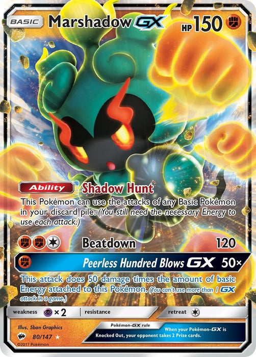 Image for Marshadow GX (80/147) (Holofoil) [SM - Burning Shadows] - Pokemon