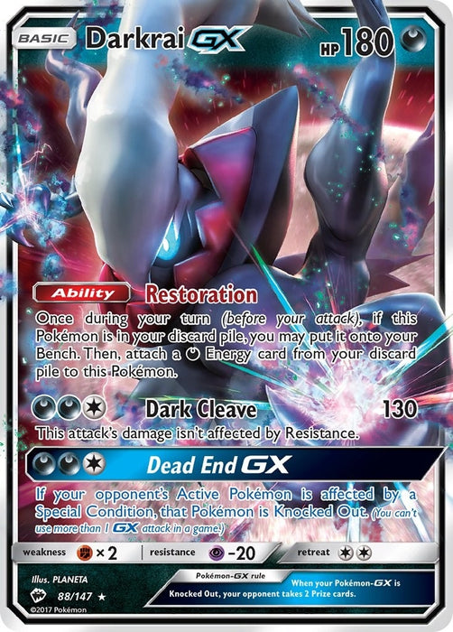 Image for Darkrai GX (88/147) (Holofoil) [SM - Burning Shadows] - Pokemon