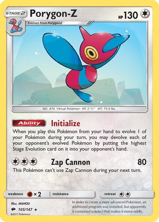 Porygon-Z (105/147) [Sun & Moon: Burning Shadows]