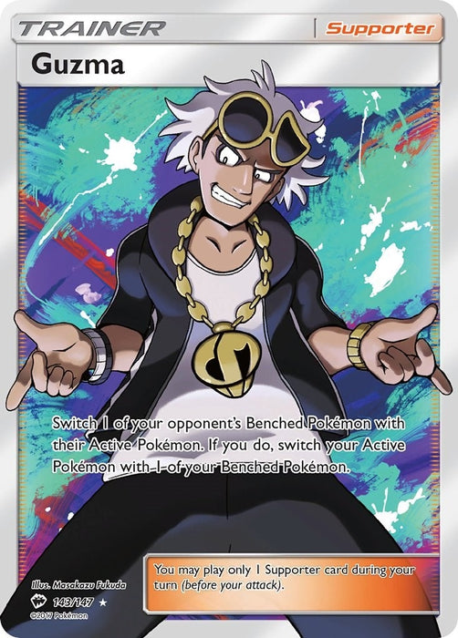 Image for Guzma (Full Art) (143/147) (Holofoil) [SM - Burning Shadows] - Pokemon
