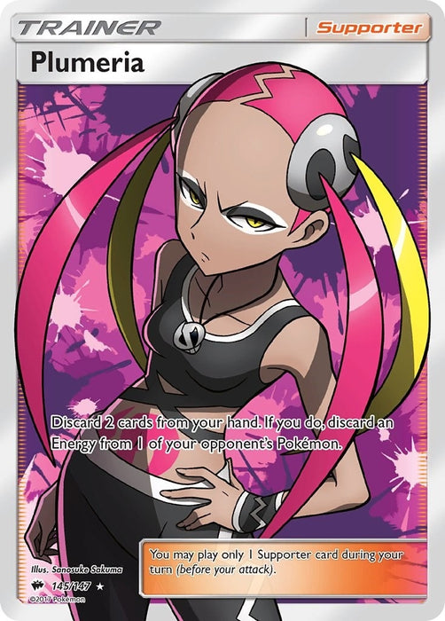 Image for Plumeria (Full Art) (145/147) (Holofoil) [SM - Burning Shadows] - Pokemon