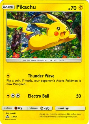 Pikachu (SM04) (General Mills Promo) [Sun & Moon: Black Star Promos]
