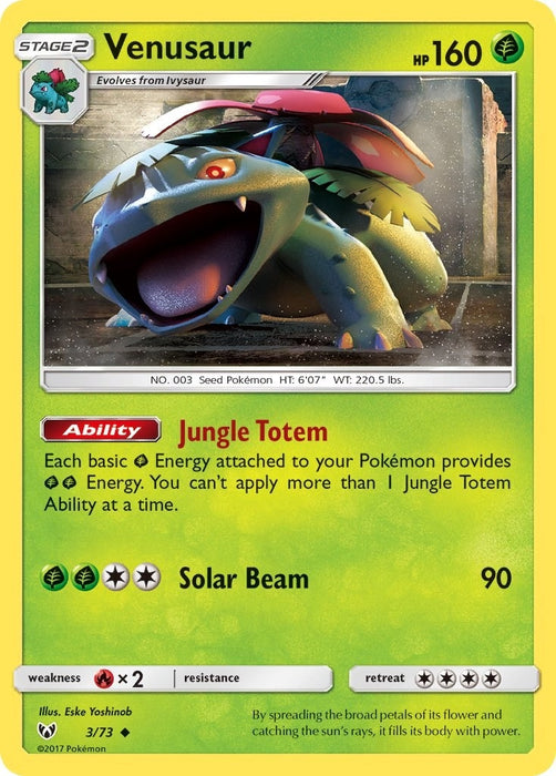 Image for Venusaur (3/73) [Shining Legends] (SHL) - Pokemon