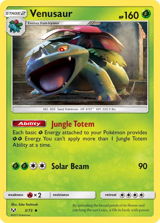 Image for Venusaur (3/73) [Shining Legends] (SHL) - Pokemon