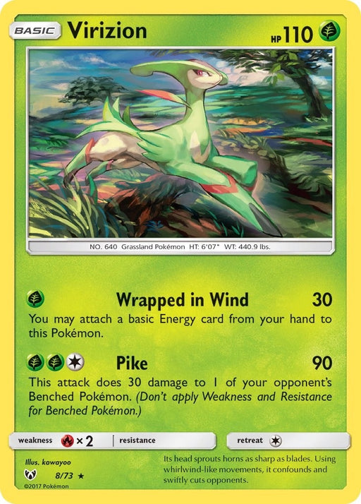 Image for Virizion (8/73) (Reverse Holofoil) [Shining Legends] (SHL) - Pokemon