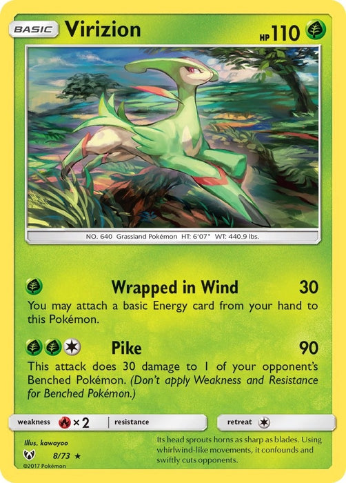 Image for Virizion (8/73) (Holofoil) [Shining Legends] (SHL) - Pokemon