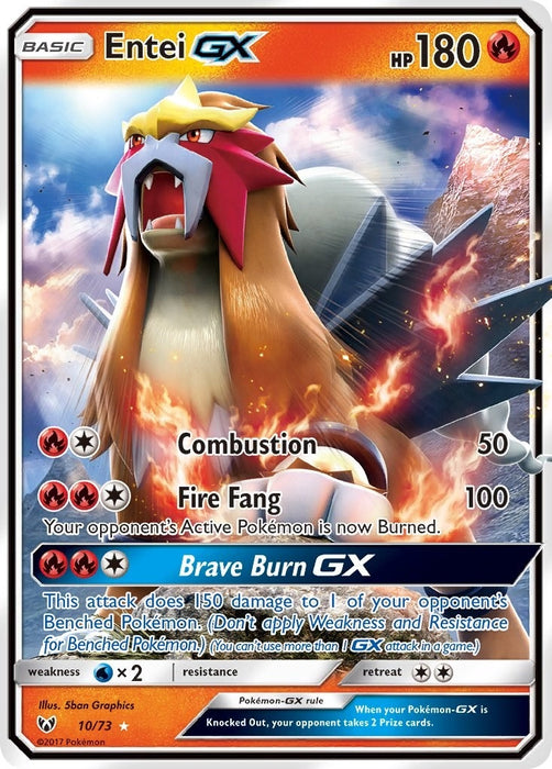 Image for Entei GX (10/73) (Holofoil) [Shining Legends] (SHL) - Pokemon