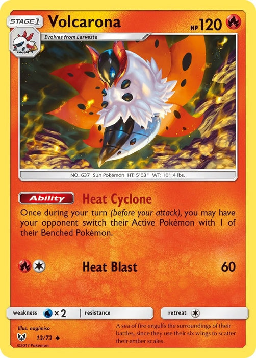 Image for Volcarona (13/73) (Reverse Holofoil) [Shining Legends] (SHL) - Pokemon