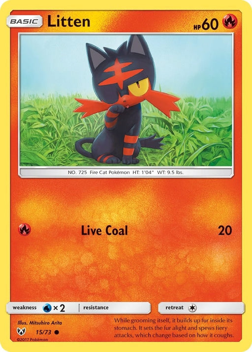 Image for Litten (15/73) [Shining Legends] (SHL) - Pokemon