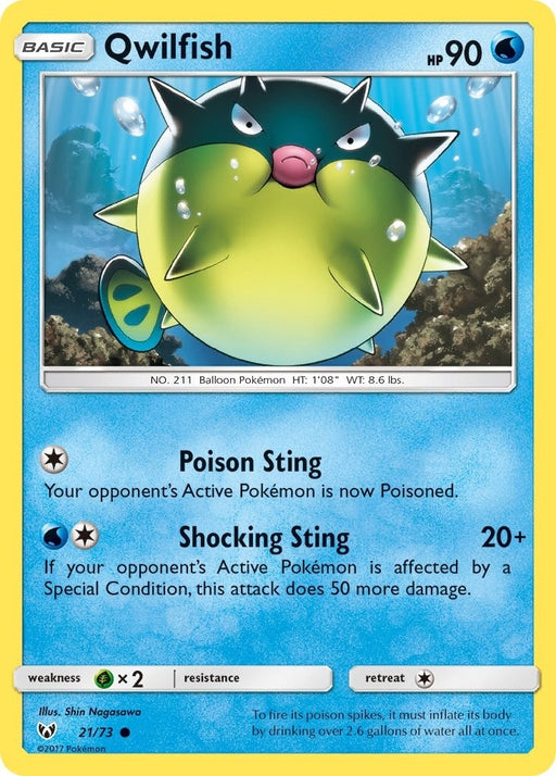 Image for Qwilfish (21/73) [Shining Legends] (SHL) - Pokemon