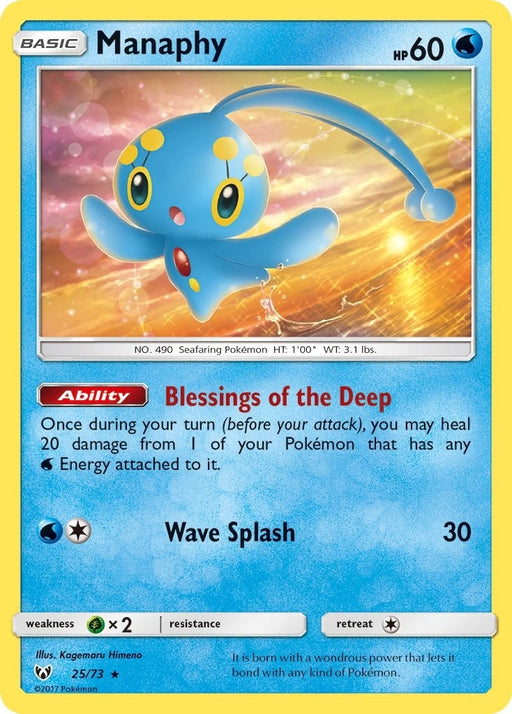 Image for Manaphy (25/73) (Holofoil) [Shining Legends] (SHL) - Pokemon
