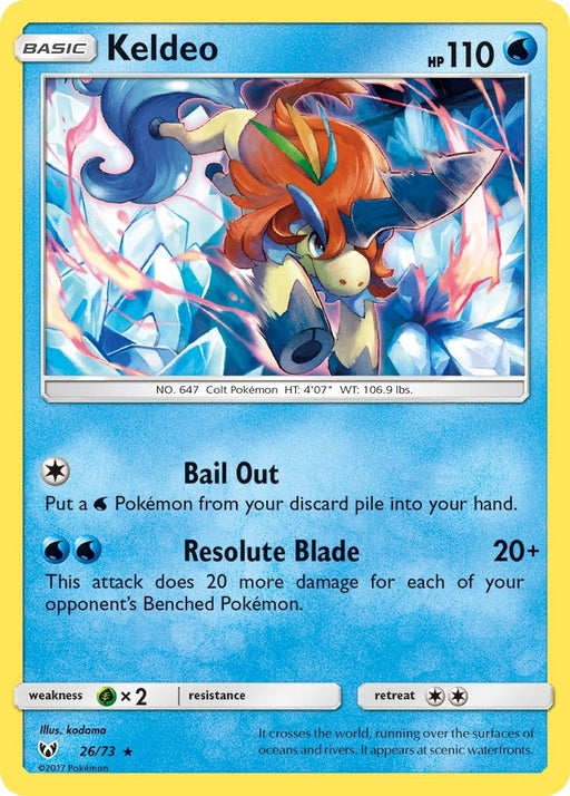 Image for Keldeo (26/73) (Holofoil) [Shining Legends] (SHL) - Pokemon