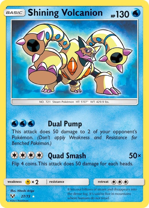 Image for Shining Volcanion (27/73) (Holofoil) [Shining Legends] (SHL) - Pokemon