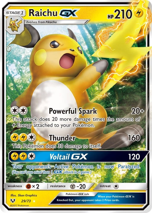 Image for Raichu GX (29/73) (Holofoil) [Shining Legends] (SHL) - Pokemon