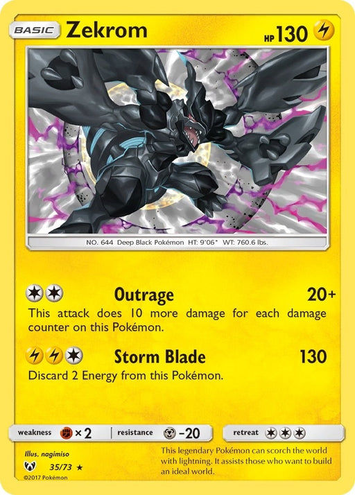 Image for Zekrom (35/73) (Holofoil) [Shining Legends] (SHL) - Pokemon