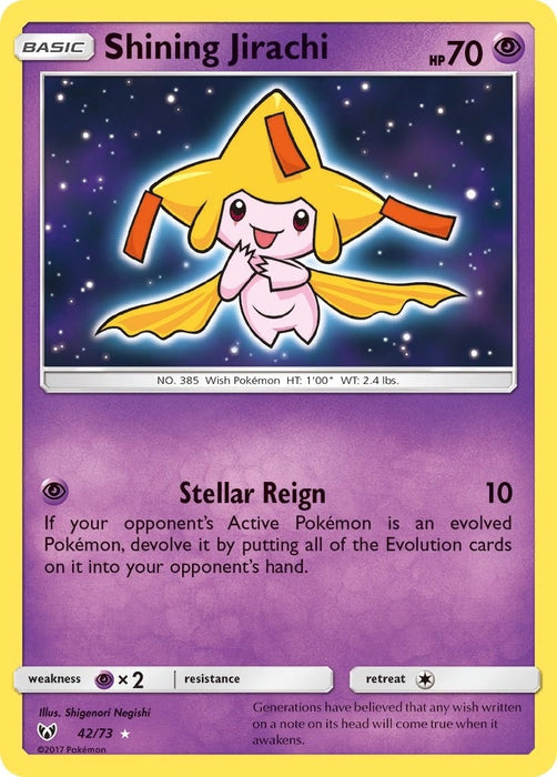 Image for Shining Jirachi (42/73) (Holofoil) [Shining Legends] (SHL) - Pokemon