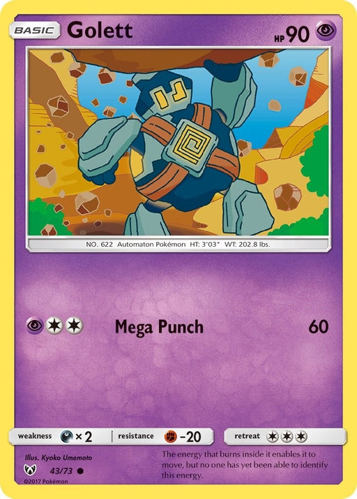 Image for Golett (43/73) [Shining Legends] (SHL) - Pokemon