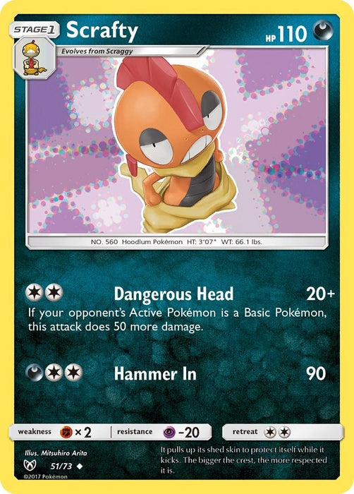 Image for Scrafty (51/73) [Shining Legends] (SHL) - Pokemon