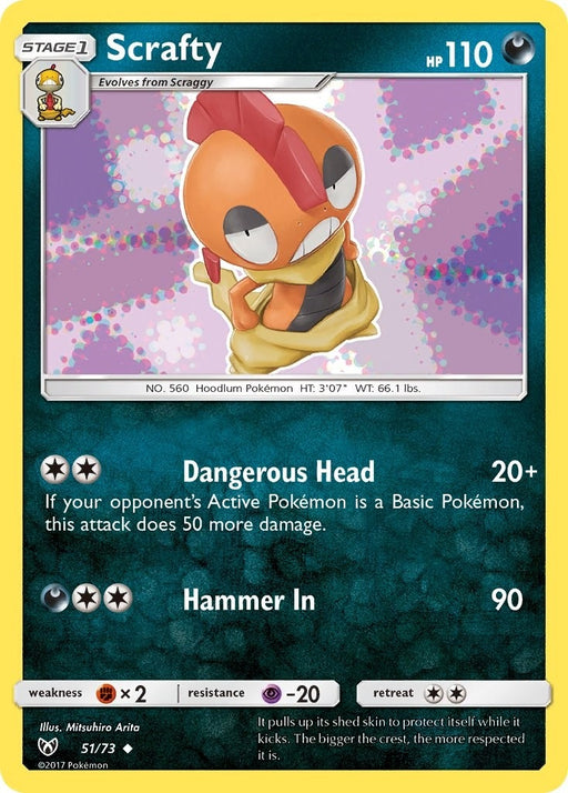 Image for Scrafty (51/73) (Reverse Holofoil) [Shining Legends] (SHL) - Pokemon