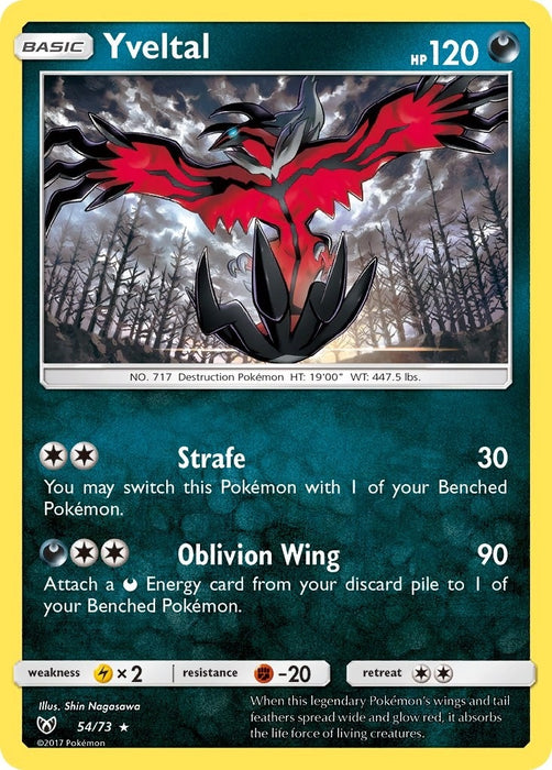 Image for Yveltal (54/73) (Holofoil) [Shining Legends] (SHL) - Pokemon
