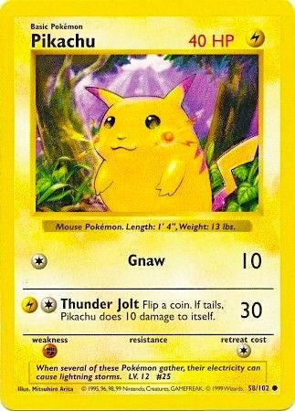 Image for Pikachu (Red Cheeks) (058/102) (1st Edition) [Base Set (Shadowless)] - Pokemon